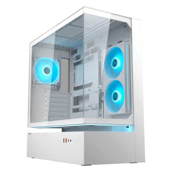 COUGAR CASE M.TOWER CFV235 WHiTE TG 240 REV+120ARGB FAN RGB HUB SYNC LED ST [CGR-2DA4W]