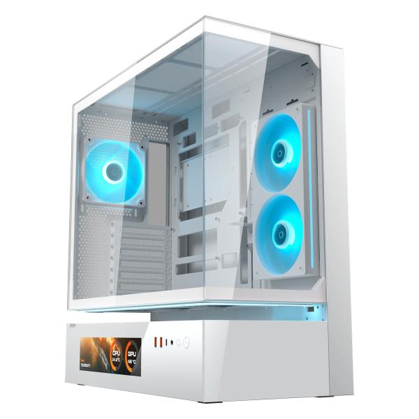 COUGAR CASE M.TOWER CFV235 VISION WH 9.16'' TG 240 REV+120ARGB FAN RGB H.sy [CGR-2DA4W-V]