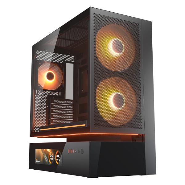 COUGAR CASE MID TOWER CFV 235 MESH NERO 2x160+x360+x120RGB+LED STRIP+LCD+HU [CGR-2DA4B-MV]