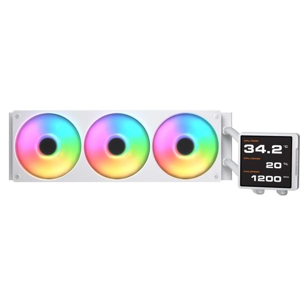 COUGAR RAFF. LIQUIDO POSEIDON VISTEK PRO ARGB 360 WHITE IPS TFT 3.9'' [CGR-PSDVPRGB-W-360]