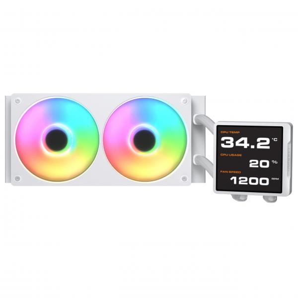 COUGAR RAFF. LIQUIDO POSEIDON VISTEK PRO ARGB 240 WHITE IPS TFT 3.9'' [CGR-PSDVPRGB-W-240]