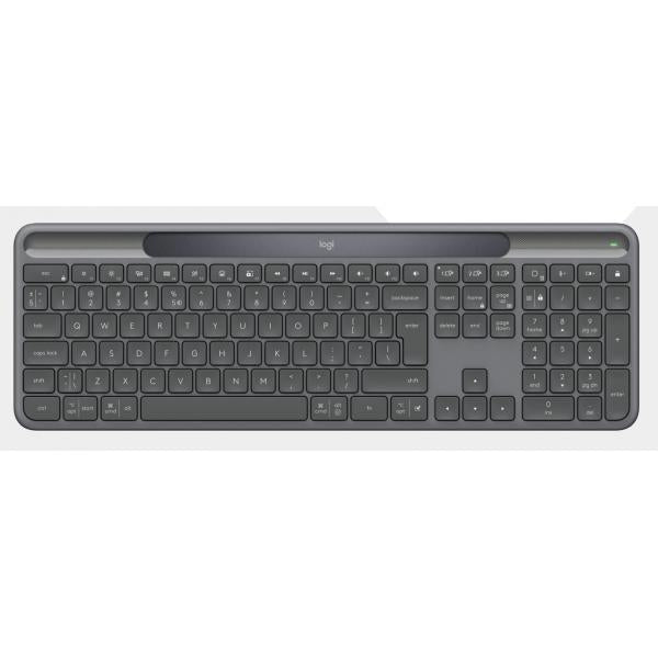 Logitech Signature Slim Solar + K980 for Business tastiera Universale RF senza fili + Bluetooth QWERTY Italiano Grafite [920-013776]