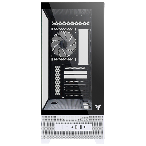 ITEK CASE SHOWBUI 37WB GAMING TOWER ATX 3x12CM ARGB FAN TYPE-C 2xUSB3.0 SIDE FRONT PANEL TEMP [ITGCASB37WB]