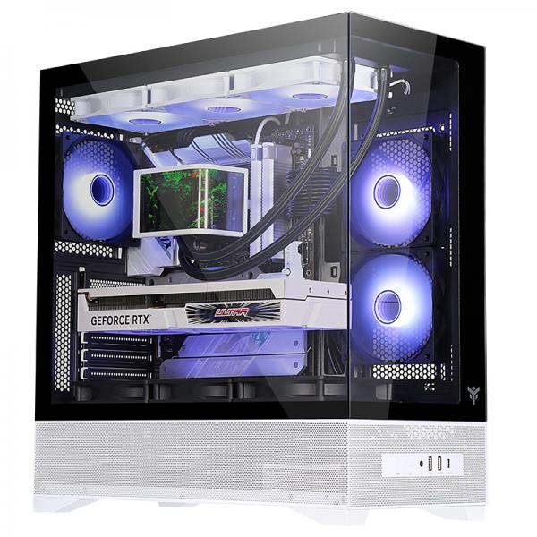 ITEK CASE SHOWBUI 37WB GAMING TOWER ATX 3x12CM ARGB FAN TYPE-C 2xUSB3.0 SIDE FRONT PANEL TEMP [ITGCASB37WB]