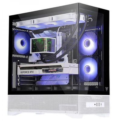 ITEK CASE SHOWBUI 37WB GAMING TOWER ATX 3x12CM ARGB FAN TYPE-C 2xUSB3.0 SIDE FRONT PANEL TEMP [ITGCASB37WB]