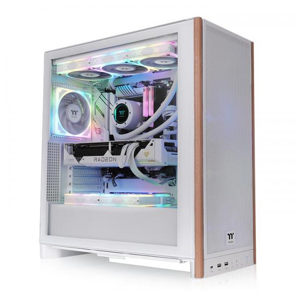 THERMALTAKE CASE M.TOWER S370 BIANCO WS TG 4*CR120 FAN PWM INSERTI IN LEGNO [CA-11J-00M6WN-00]