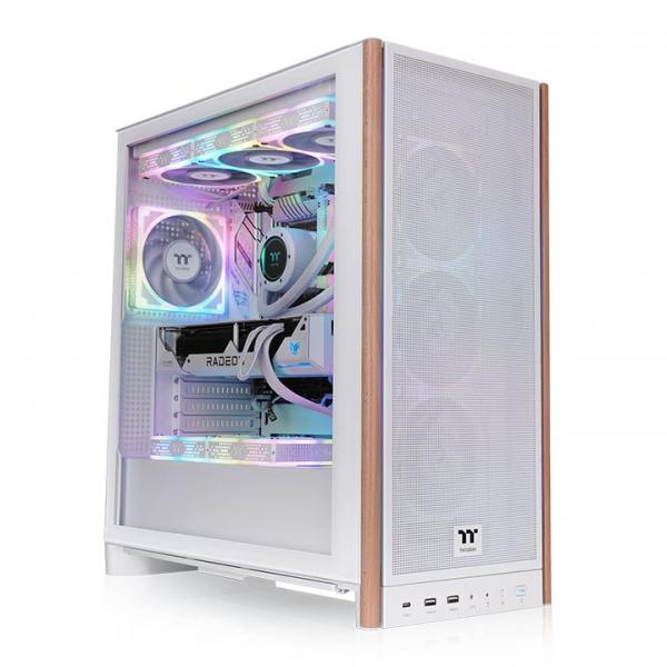 THERMALTAKE CASE M.TOWER S370 BIANCO WS TG 4*CR120 FAN PWM INSERTI IN LEGNO [CA-11J-00M6WN-00]
