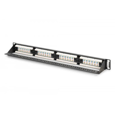 Digitus CAT 6 Class E Patch Panel - Unshielded 24-port RJ45 - 8P8C - LSA - 1U - Rack Mount [DN-91624U-CR]