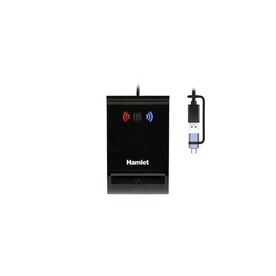 Hamlet HUSCR-NFCX lettore di card readers Interno USB USB Type-A/USB Type-C Nero [HUSCR-NFCX]