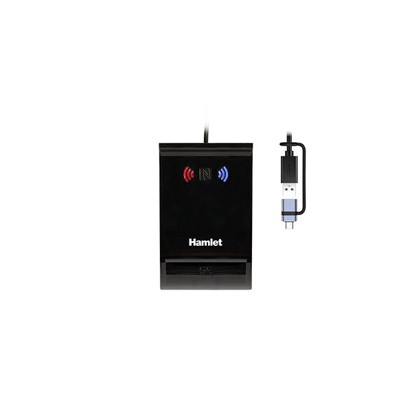 Hamlet HUSCR-NFCX lettore di card readers Interno USB USB Type-A/USB Type-C Nero [HUSCR-NFCX]
