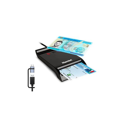 Hamlet HUSCR-NFCX lettore di card readers Interno USB USB Type-A/USB Type-C Nero [HUSCR-NFCX]