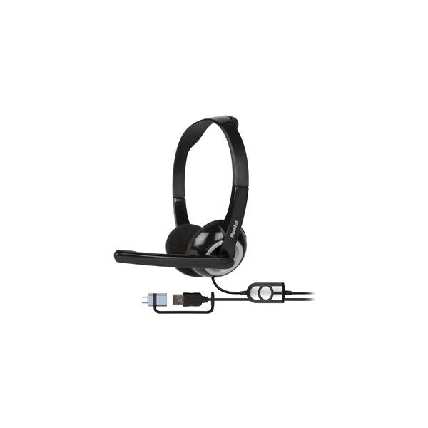 Hamlet HHEADMUS-CX cuffia e auricolare Cablato Portatile Musica e Chiamate USB tipo A Nero [HHEADMUS-CX]