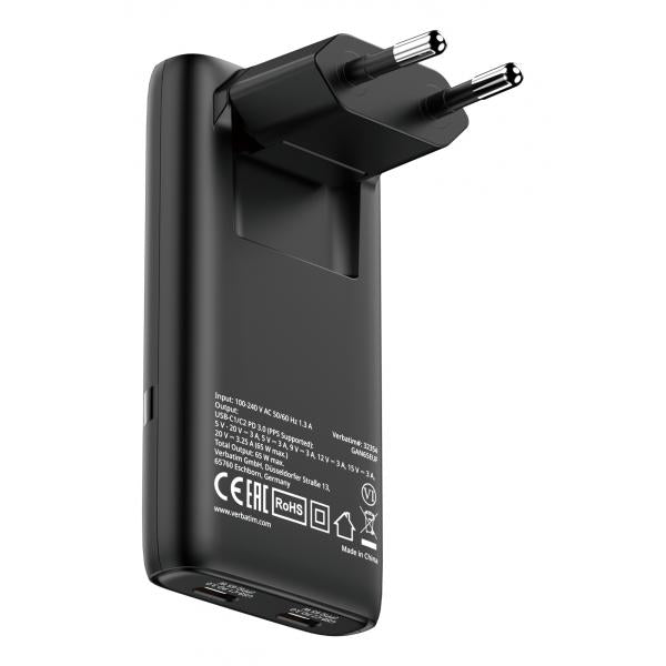 Verbatim 32354 Caricabatterie per dispositivi mobili Computer portatile, Smartphone, Tablet Nero AC Ricarica rapida Interno [32354]