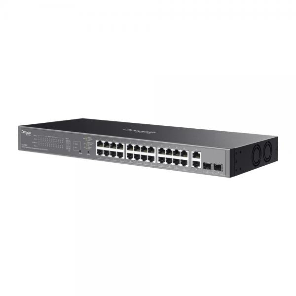 TP-Link - ES228GP- "Omada 28-Port Gigabit Easy Managed Switch with 24-Port PoE+ PORT: 24 Gigabit PoE+ Ports, 2x Gigabit Non-PoE Ports, 2 Gigabit SFP Ports SPEC: 802.3at/af, 250W PoE Power, 1U 19-inc [ES228GP]