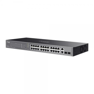 TP-Link - ES228GP- "Omada 28-Port Gigabit Easy Managed Switch with 24-Port PoE+ PORT: 24 Gigabit PoE+ Ports, 2x Gigabit Non-PoE Ports, 2 Gigabit SFP Ports SPEC: 802.3at/af, 250W PoE Power, 1U 19-inc [ES228GP]