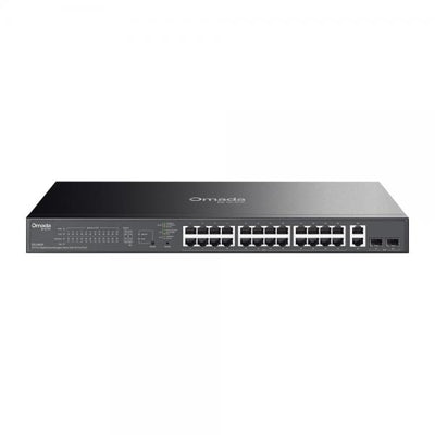 TP-Link - ES228GP- "Omada 28-Port Gigabit Easy Managed Switch with 24-Port PoE+ PORT: 24 Gigabit PoE+ Ports, 2x Gigabit Non-PoE Ports, 2 Gigabit SFP Ports SPEC: 802.3at/af, 250W PoE Power, 1U 19-inc [ES228GP]