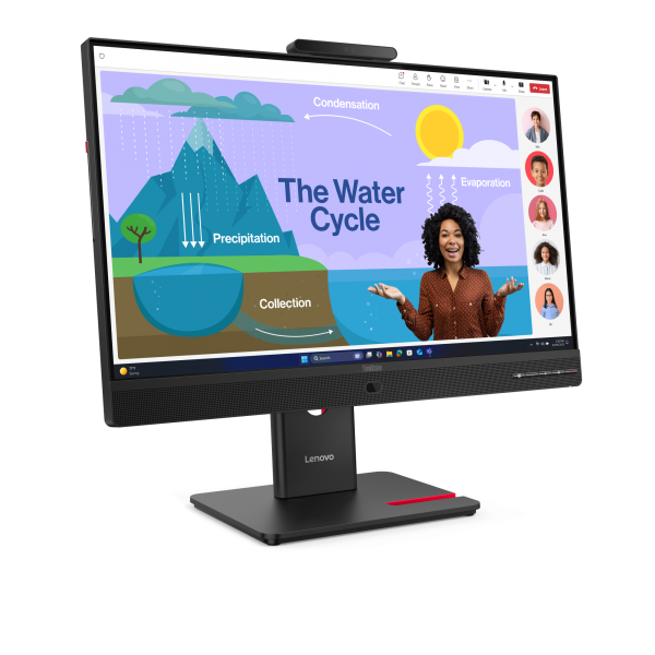 LENOVO MONITOR 23,8 LED IPS 16:9 FHD 6 MS 250 CDM, PIVOT, USB-C DOCK, WEBCAM, DP/HDMI, MULTIMEDIALE, T24D-4v [64B7UAT1EU]