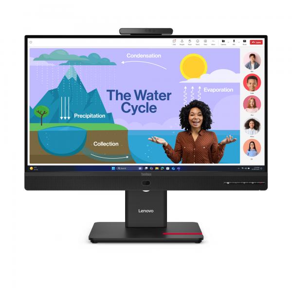 LENOVO MONITOR 23,8 LED IPS 16:9 FHD 6 MS 250 CDM, PIVOT, USB-C DOCK, WEBCAM, DP/HDMI, MULTIMEDIALE, T24D-4v [64B7UAT1EU]