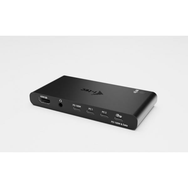 i-tec KVM Docking Station HDMI for 2 hosts, Power Delivery 2x 100W [C31KVMHDMIDOCKPD]