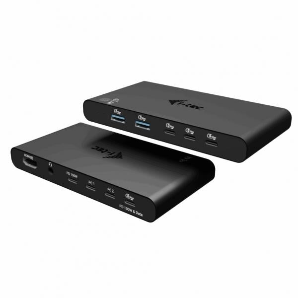 i-tec KVM Docking Station HDMI for 2 hosts, Power Delivery 2x 100W [C31KVMHDMIDOCKPD]