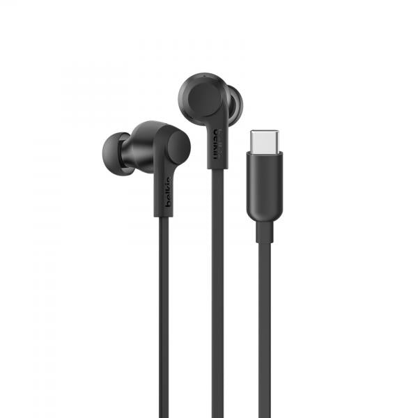 Belkin G3H0003hqBK Auricolare Cablato In-ear Musica e Chiamate USB tipo-C Nero [G3H0003HQBK]