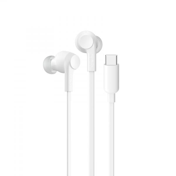 Belkin G3H0003hqWH Auricolare Cablato In-ear Musica e Chiamate USB tipo-C Bianco [G3H0003HQWH]