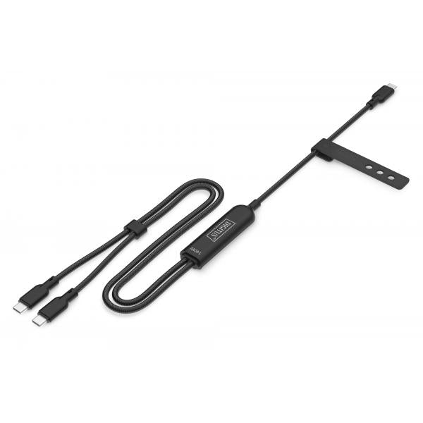 Digitus USB -C 2-in-1 - Charging Cable - 140W - 1.8m - Black [AK-300170-018-S]