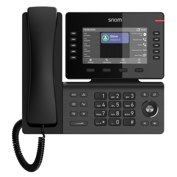 Snom D815WB, 5-inch true colour, backlit display, USB port, integrated Wi-Fi and Bluetooth, 10 BLF [00004727]