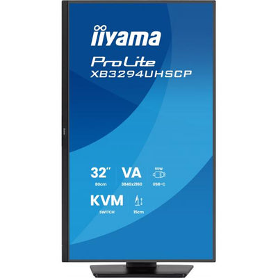 Iiyama Prolite 32 inch - 4K LED Monitor - USB-C Dock - KVM Switch - 3840x2160 [XB3294UHSCP-B1]