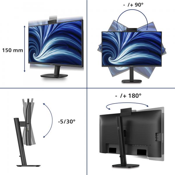 Philips Serie 3000 27B2U3601H/00 Monitor PC 68,6 cm (27") 2560 x 1440 Pixel Quad HD LCD Nero [27B2U3601H/00]