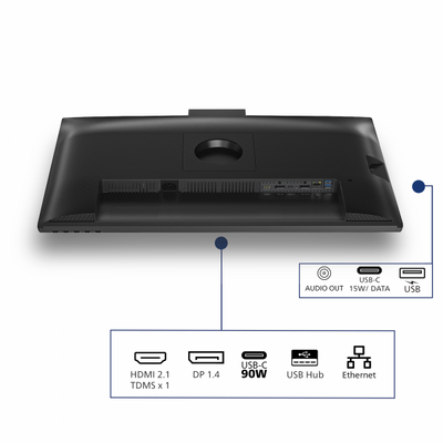 PHILIPS MONITOR 27 LED IPS QHD 16:9 4MS 350 CDM, PIVOT, USB-C HUB, WEBCAM, DP/HDMI, MULTIMEDIALE [27B2U3601H]
