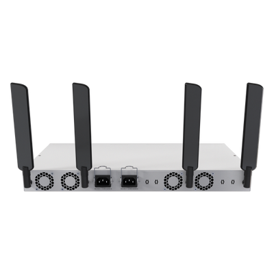 Mikrotik - Switch rack 17 porte 1G (8 PoE-out), 2 porte 10G SFP+, Wi-Fi 6 dual band 4x4 MIMO, quad-core ARM 2.2 GHz, 1GB RAM DDR3, USB 3.0, dual AC 100-240V alimentazione, RouterOS v7 L5, [CRS418-8P-8G-2S+5axQ2axQ-RM]