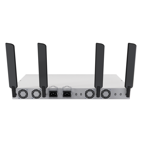 Mikrotik - Switch rack 17 porte 1G (8 PoE-out), 2 porte 10G SFP+, Wi-Fi 6 dual band 4x4 MIMO, quad-core ARM 2.2 GHz, 1GB RAM DDR3, USB 3.0, dual AC 100-240V alimentazione, RouterOS v7 L5, [CRS418-8P-8G-2S+5axQ2axQ-RM]
