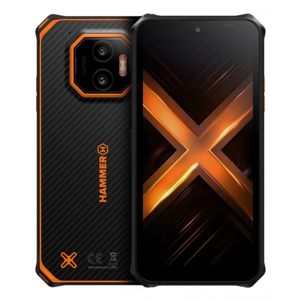 HAMMER Energy X2 15,5 cm (6.1") Doppia SIM Android 15 4G USB tipo-C 6 GB 128 GB 5000 mAh Nero, Arancione [TEL001059]