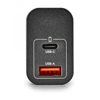 NGS ERA 30W BLACK: CARICATORE GaN DA PARETE UNIVERSALE DA 30W con 2 porte: USB-C + USB-A [ERA30WBLACK]