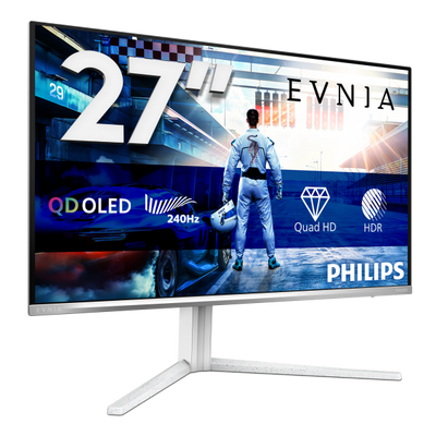 Philips Evnia 6000 27M2N6501L/00 Monitor PC 67,3 cm (26.5") 2560 x 1440 Pixel Quad HD QD-OLED Bianco [27M2N6501L/00]