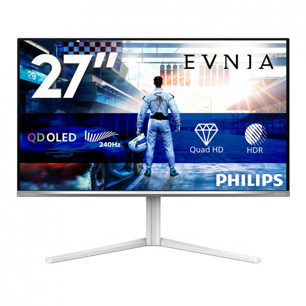 Philips Evnia 6000 27M2N6501L/00 Monitor PC 67,3 cm (26.5") 2560 x 1440 Pixel Quad HD QD-OLED Bianco [27M2N6501L/00]
