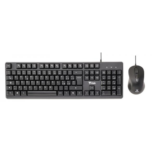 ITEK TASTIERA + MOUSE DEC C01 USB MOUSE OTTICO 3600DPI TASTIERA MEMBRANA 105 TASTI CAVO 1.5M [ITKMDECC01]
