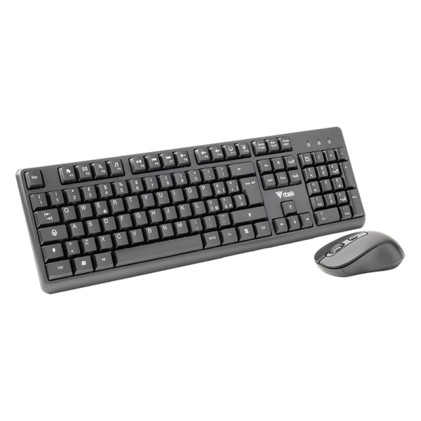 ITEK TASTIERA + MOUSE DEC W01 WIRELESS 2.4G MOUSE OTTICO 1600DPI TASTIERA MEMBRANA 105 TAST [ITKMDECW01]