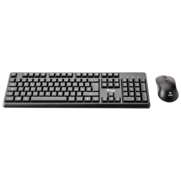 ITEK TASTIERA + MOUSE DEC W01 WIRELESS 2.4G MOUSE OTTICO 1600DPI TASTIERA MEMBRANA 105 TAST [ITKMDECW01]
