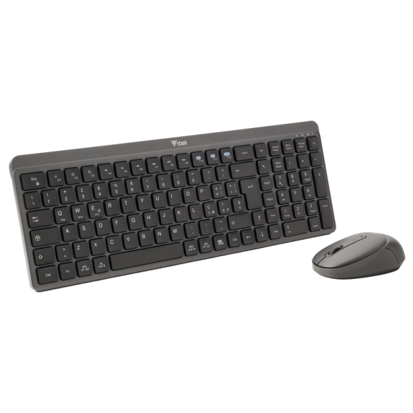 ITEK TASTIERA + MOUSE DEC WS01 WIRELESS 2.4G BLUETOOTH MOUSE OTTICO 1600DPI TASTIERA LOW [ITKMDECWS01]