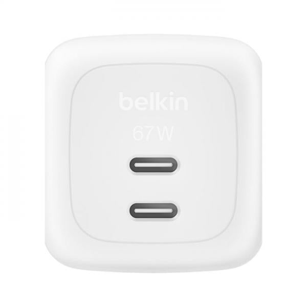 Belkin WCH020KQWH Caricabatterie per dispositivi mobili Universale Bianco AC Ricarica rapida Interno [WCH020KQWH]