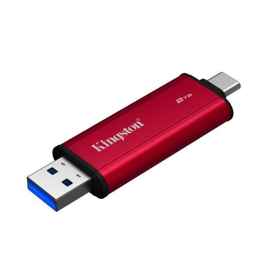 Kingston Technology 2TB Dual USB-A/C Portable SSD, Up to 1050MB/s USB 3.2 Gen 2 [SPSD/2TB]