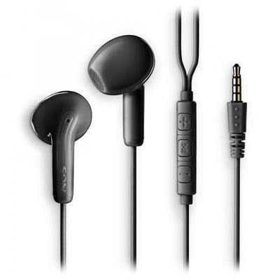 NGS CROSS FLIP BLACK: cuffie intrauricolari con microfono e controllo del volume. Pulsante multifunz [CROSS FLIP BLACK]