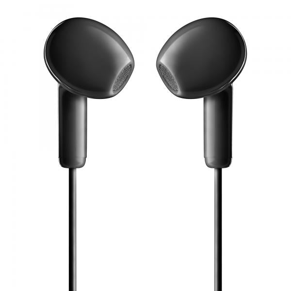 NGS CROSS GLIDE BLACK: Auricolari a bottone con microfono e controllo del volume. Pulsante multifunz [CROSS GLIDE BLACK]