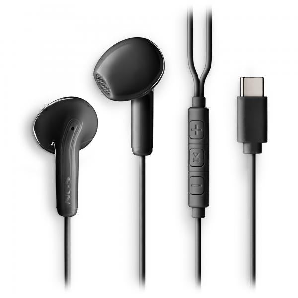 NGS CROSS GLIDE BLACK: Auricolari a bottone con microfono e controllo del volume. Pulsante multifunz [CROSS GLIDE BLACK]