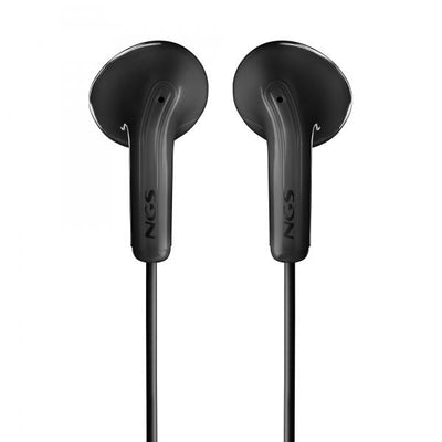 NGS CROSS GLIDE BLACK: Auricolari a bottone con microfono e controllo del volume. Pulsante multifunz [CROSS GLIDE BLACK]