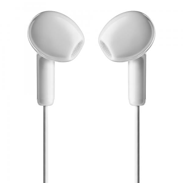 NGS CROSS GLIDE WHITE: Auricolari a bottone con microfono e controllo del volume. Pulsante multifunz [CROSS GLIDE WHITE]