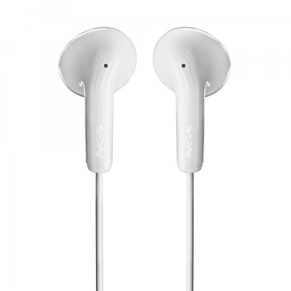 NGS CROSS GLIDE WHITE: Auricolari a bottone con microfono e controllo del volume. Pulsante multifunz [CROSS GLIDE WHITE]