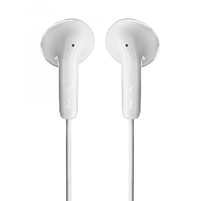 NGS CROSS GLIDE WHITE: Auricolari a bottone con microfono e controllo del volume. Pulsante multifunz [CROSS GLIDE WHITE]